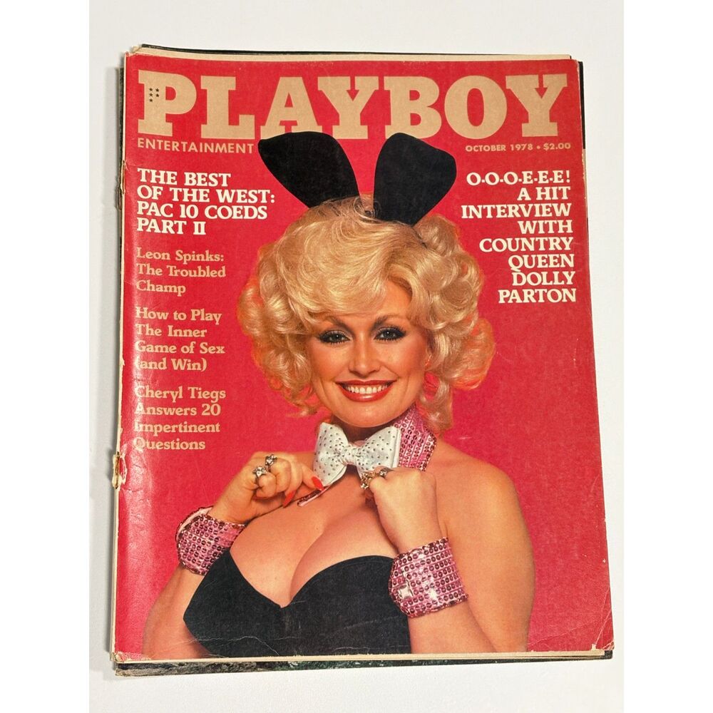 Playboy October 1978 Dolly Parton Cover & Interview Pages Incomplete (Read)
